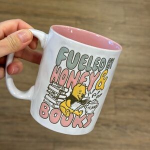 Winnie the pooh white and Pink Mug with Bear Design